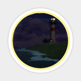 Lighthouse at Night Magnet